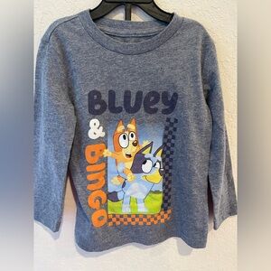jumping beans Heather Gray Bluey & Bingo Long Sleeve Graphic Tee